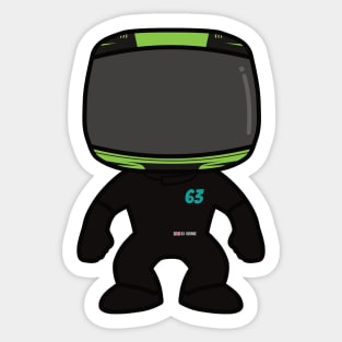 George Russell Custom Mini Figure – F1 2023 Season Green Helmet Sticker